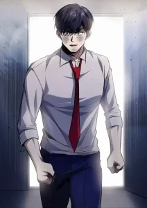 Devil Returns to School Days manhwa cover cold mc in school uniform